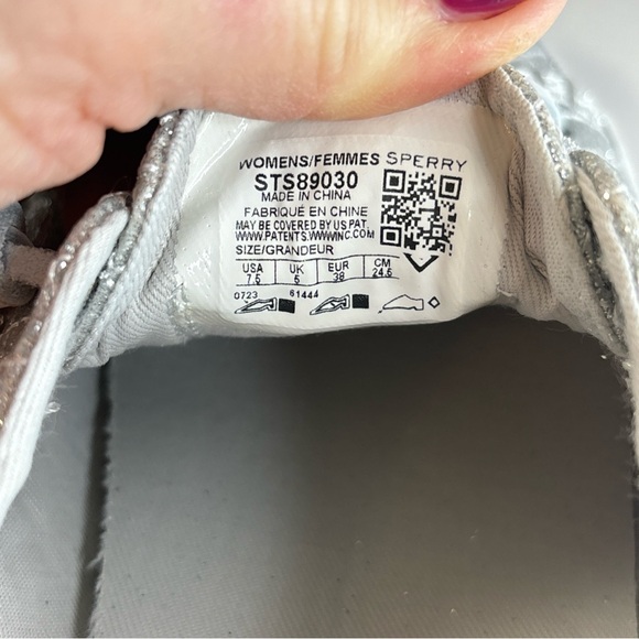 Sperry Crest Vibe Sneaker Shimmer Size 7.5 - Picture 10 of 11